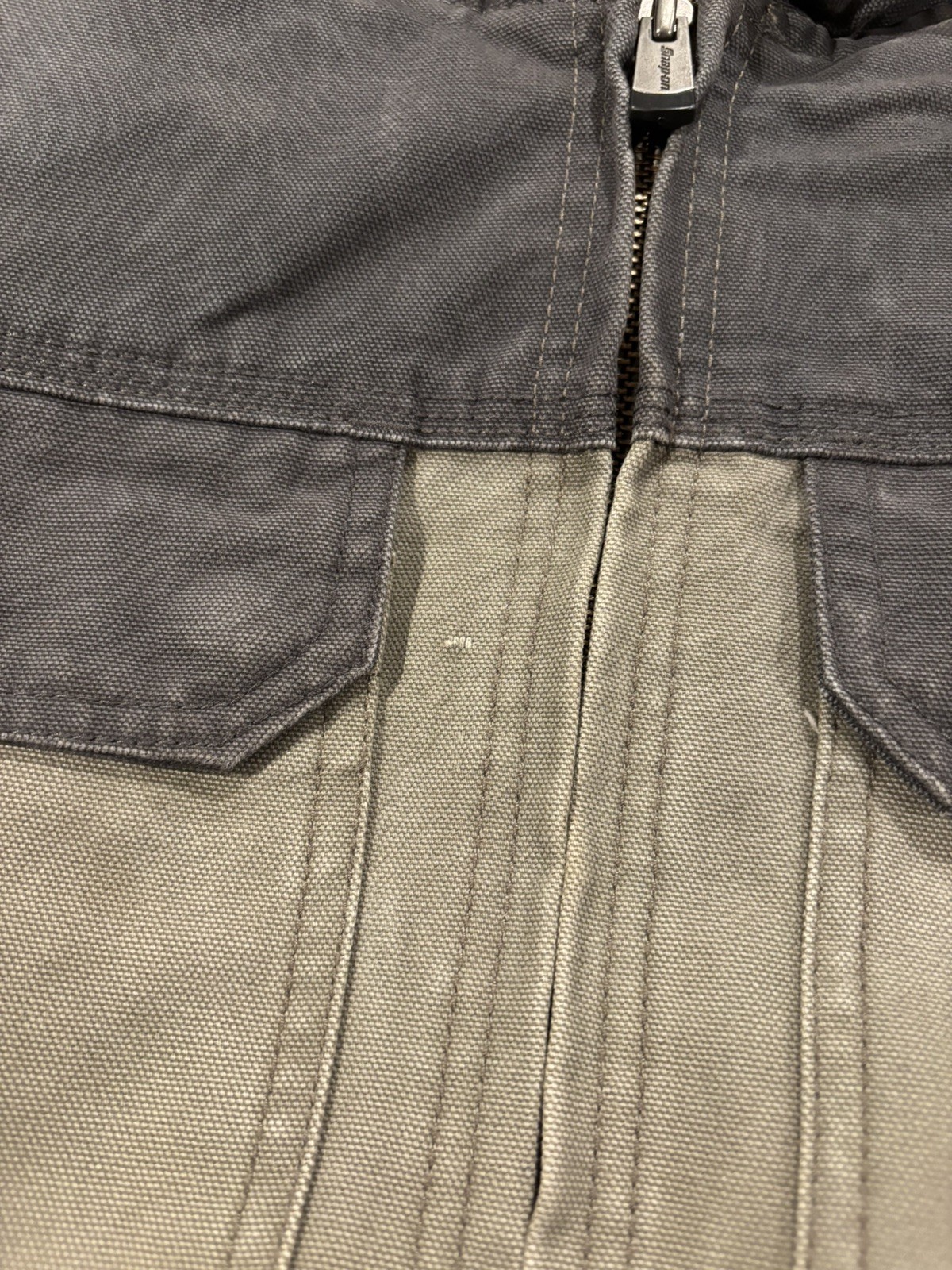Snap On Silver and Grey Workwear Work Jacket Size X-Large Men’s