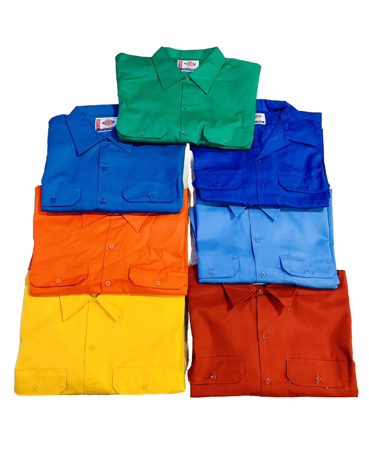 Y2K Vintage Colors Men’s Dickies Short Sleeve Work Shirt WS574 L, XL, 2X-5X NWT