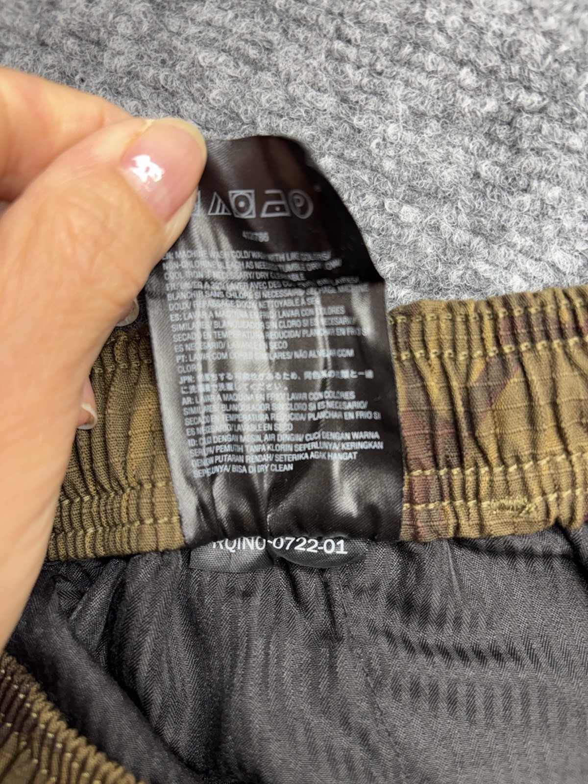 Volcom Men’s Small Olive Green Tribal Print Elastic Waist Pants Cargo Casual