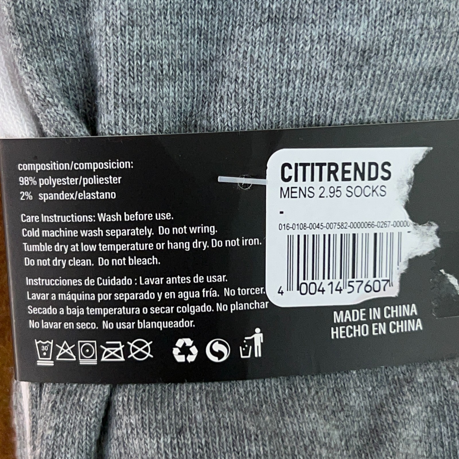 ActivPro Mens Size 10-13 Black Gray White Low Cut Everyday Socks 6 Pairs NWT
