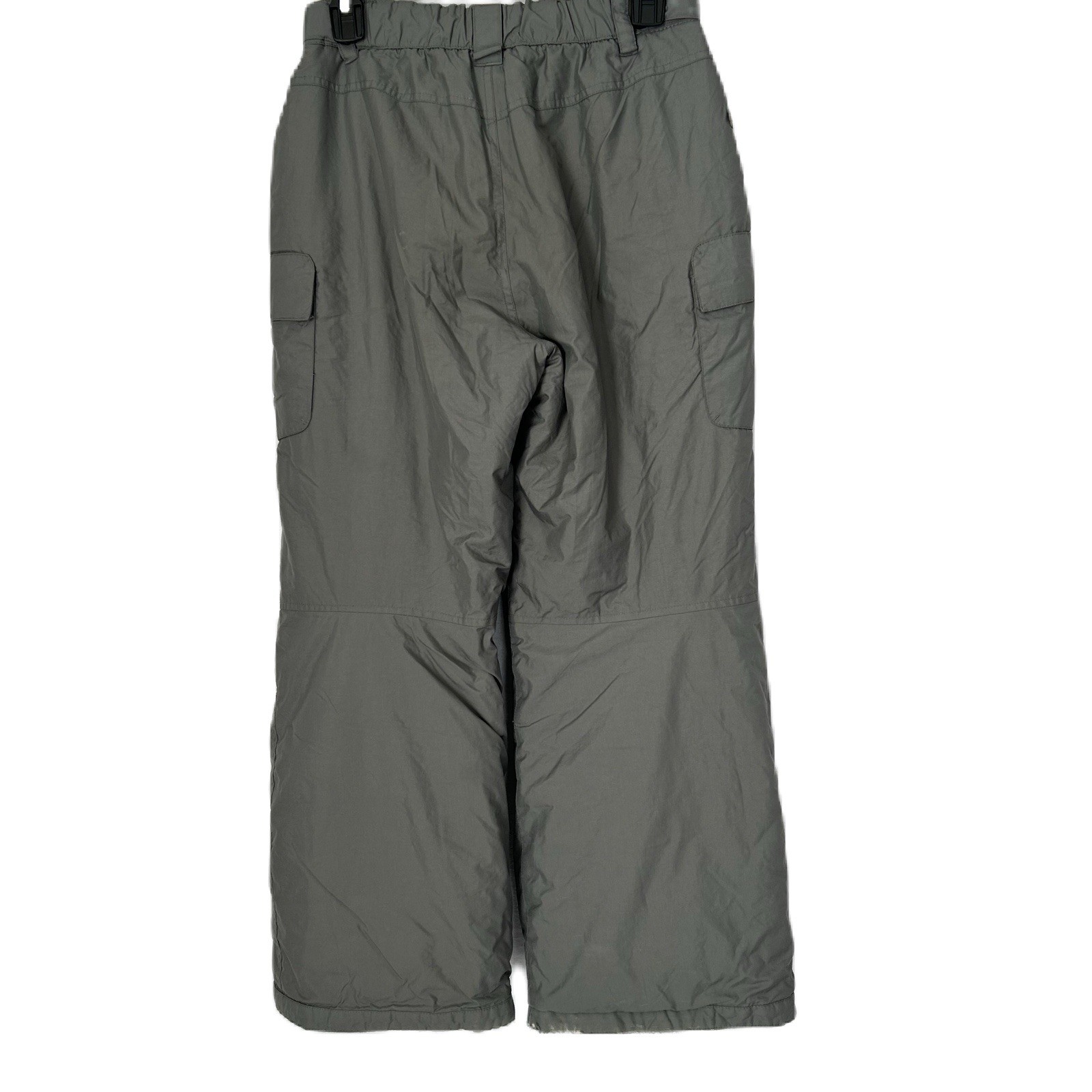 Black Dot Ski Pants Boys L Gray Water Proof Snow Board Insulated Outdoor Youth