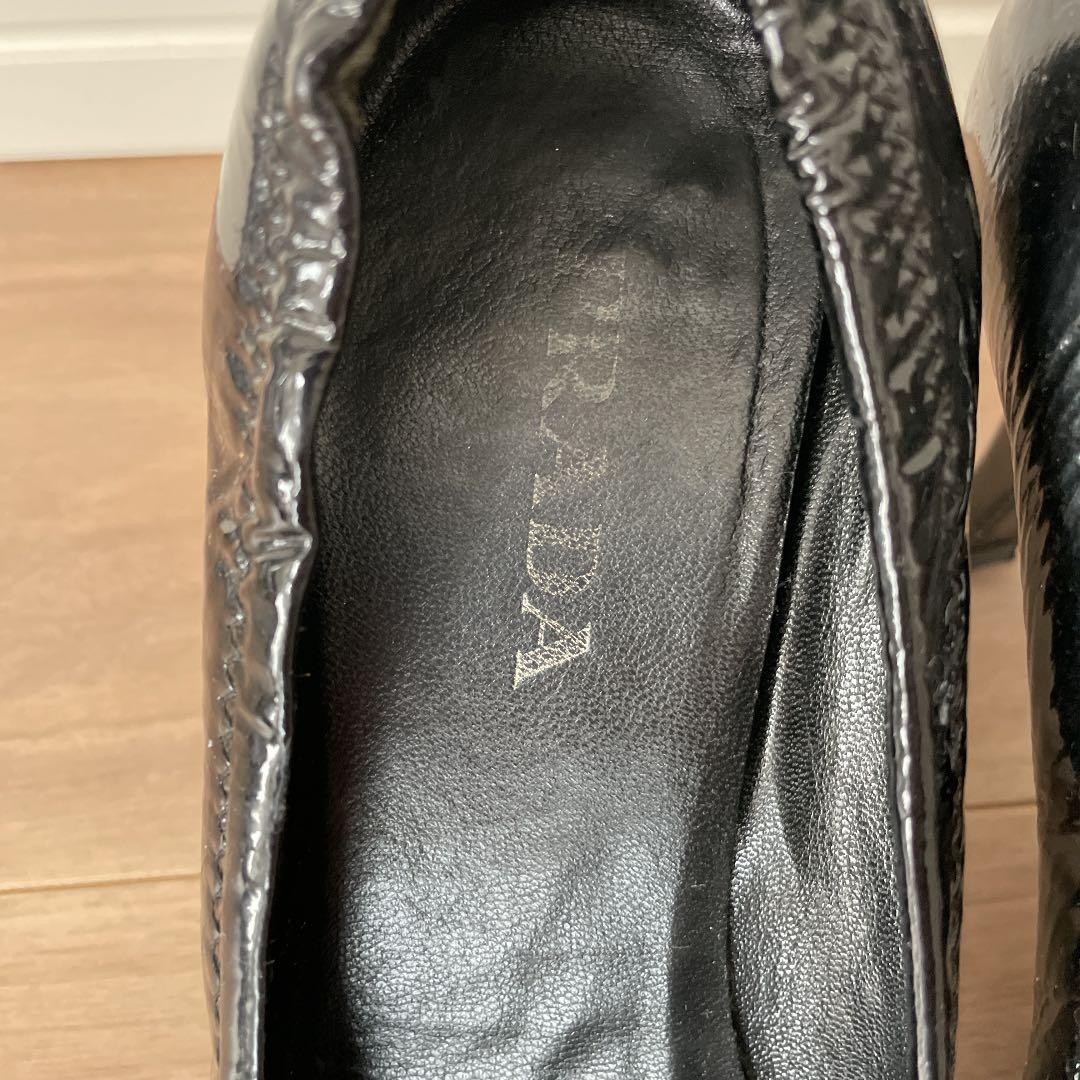 Rare PRADA Patent Leather High Heels Pumps Black Size 36.5 7.1-10cm Heel