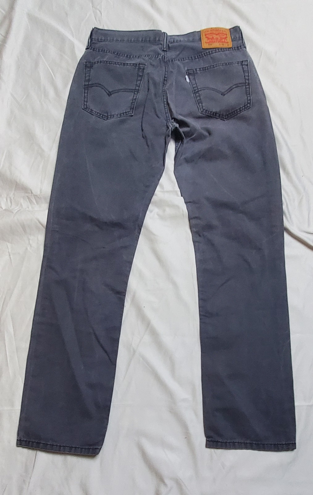 Levi’s 514 Jeans Men’s 32×34 Straight Fit Gray Dark Wash Denim Stretch