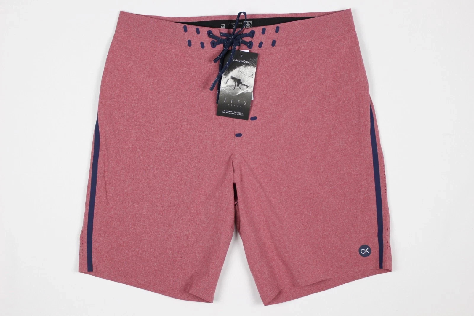 Outerknown Men’s Board Shorts Kelly Slater Apex Trunk Boardshorts Solid Red