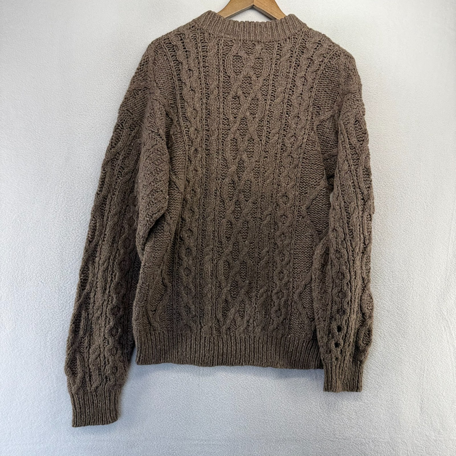 Vintage Northwest Territory Sweater Men’s Large Brown Fisherman Wool Ramie NEW