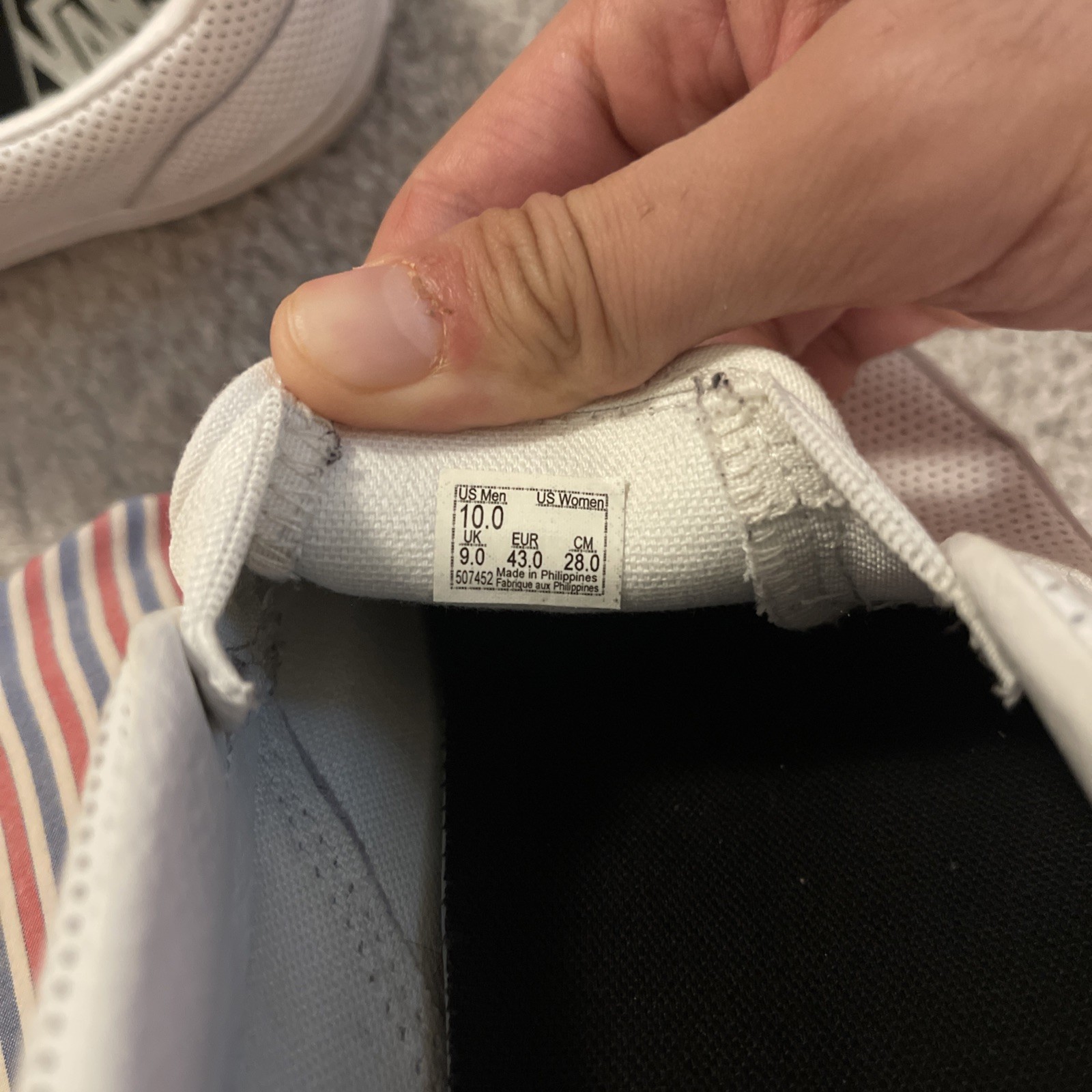 Vans Leather Slip On White US Size 10 Men’s VNDS Pre-owned