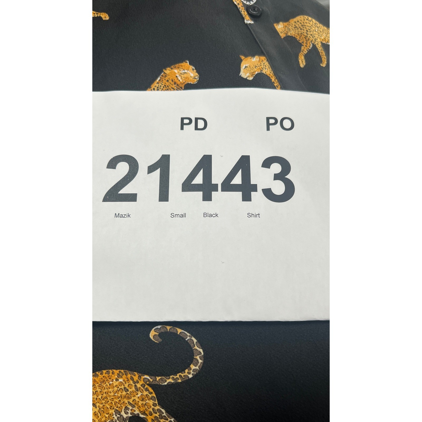 Mazik Women’s SMALL Leopard Print Button Down Long Sleeve Blouse Top