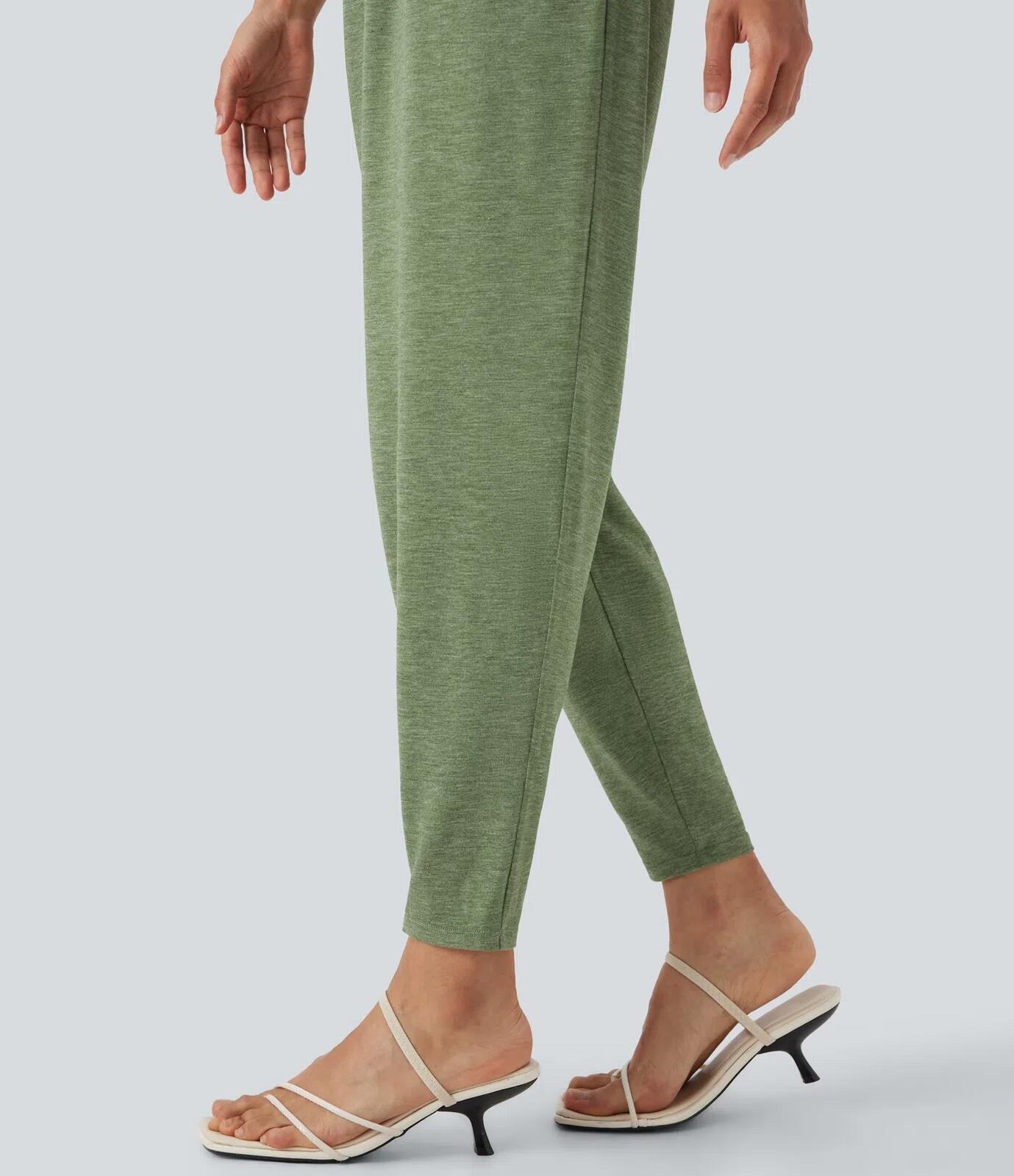 NWT Halara U Neck Harem Jumpsuit Pockets-Easy Peezy Edition Size Small Petite