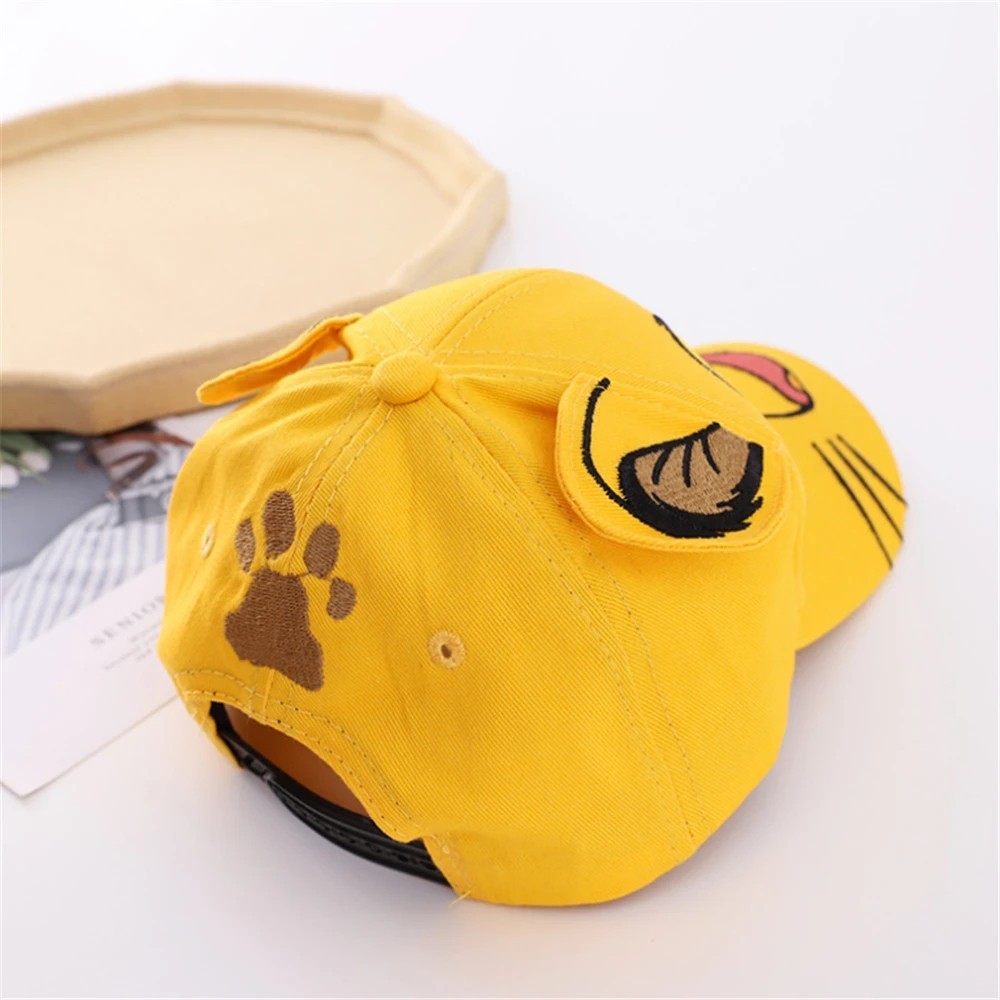 Children Baseball Cap Cartoon Lion Animal Hat Adjustable Sun Hat For Boys Girls