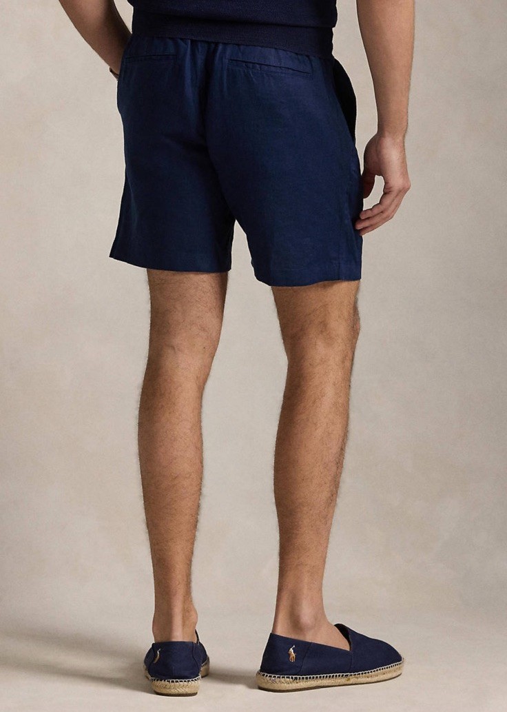 $115 Polo Ralph Lauren Men’s 6″ Polo Prepster 100% Linen Shorts Navy Size L
