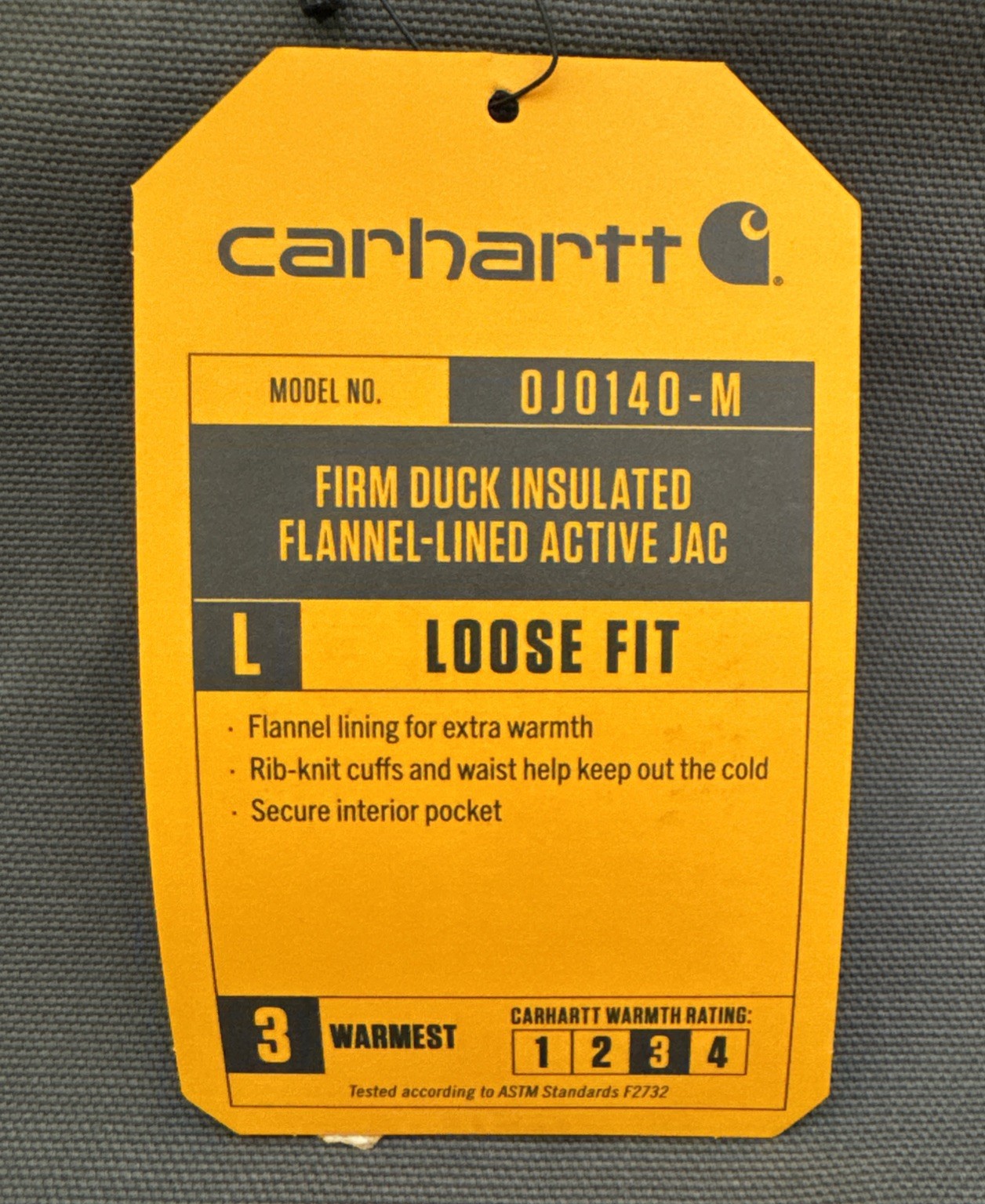 Carhartt Jacket 5XL Firm Duck Flannel-Lined Warmest Rated Loose Fit j140 msrp129