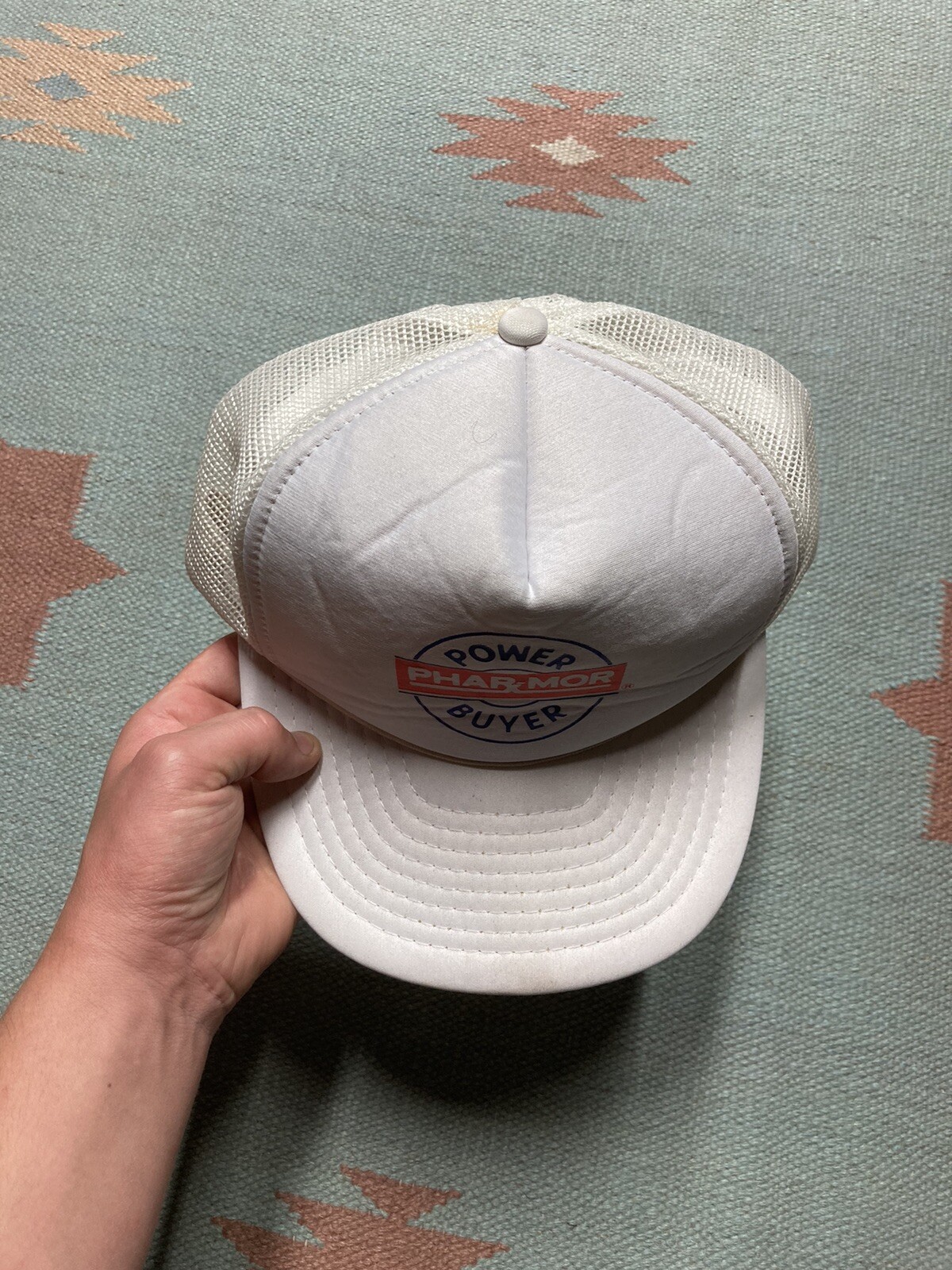 Vintage trucker hat mesh cap phar mor drug store power buyer Rx Ohio 90s