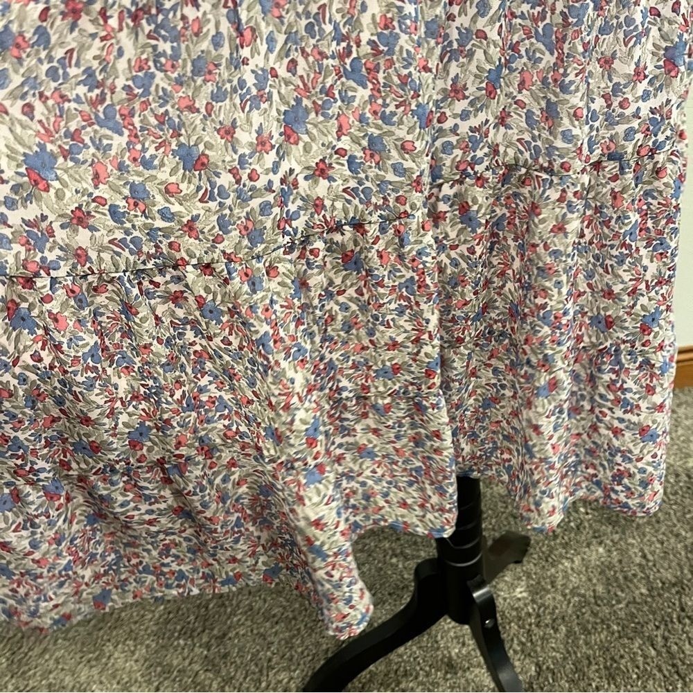BB Dakota Floral Ruffle sleeves Midi Dress cottagecore style size extra small
