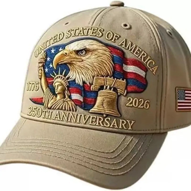 1pc Men’s USA 250th Anniversary 1776-2026 Patriotic Baseball Cap