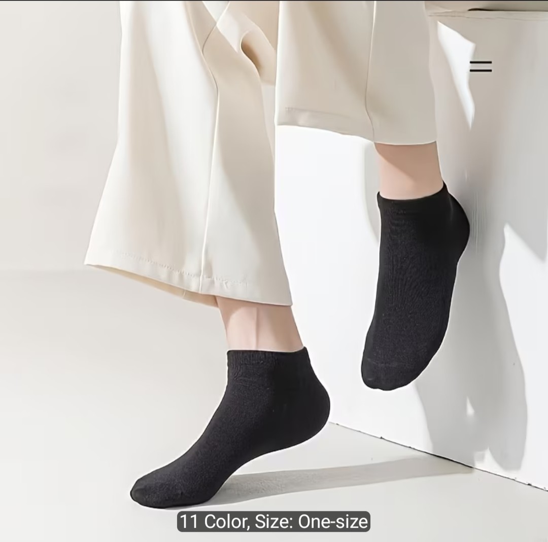 80 PAIRS SHORT MEN’S SOCKS BLACK AND WHITE SPORTS EASY SOLID COLOR LOW CUT