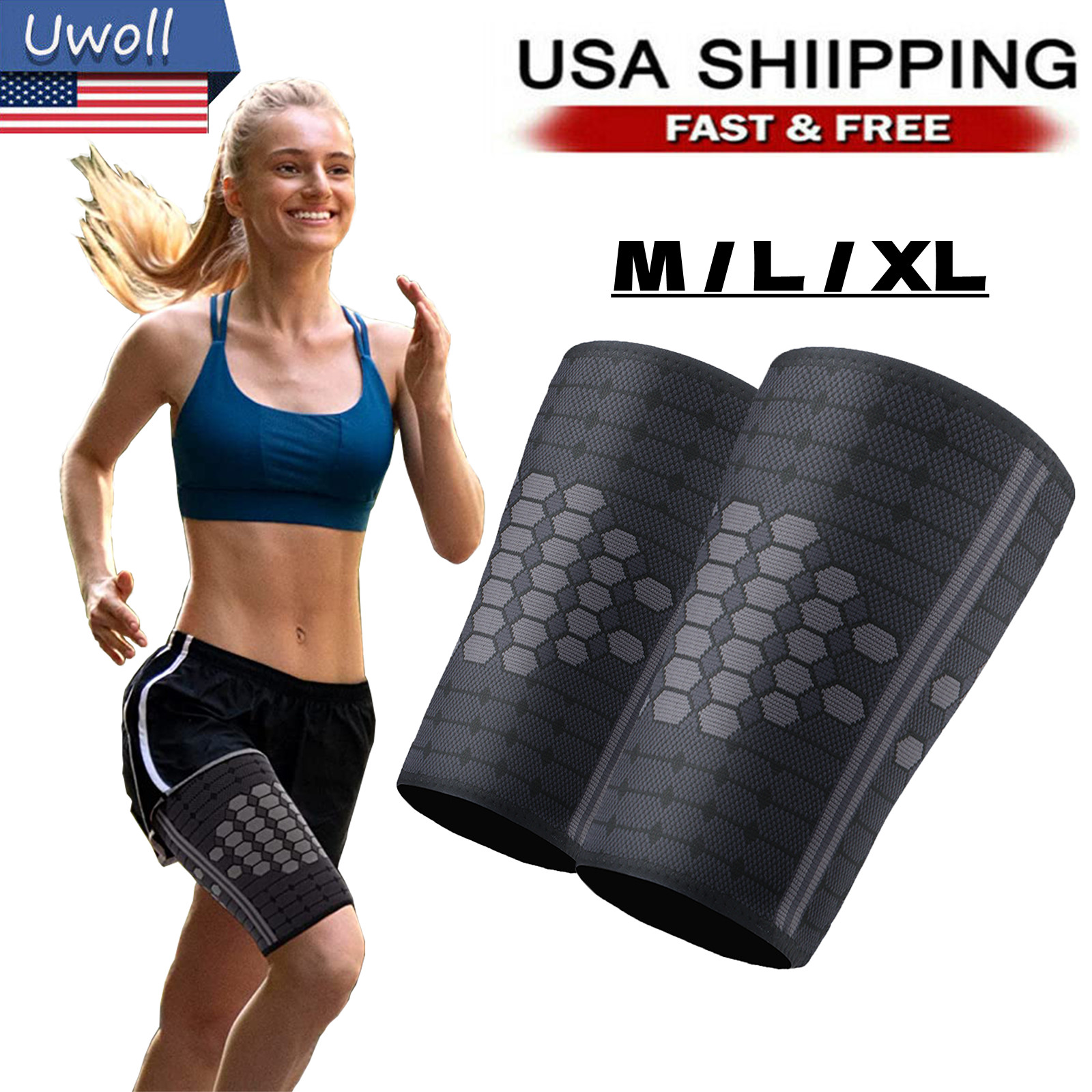 Leg Brace Compression Support Hip Sciatica Nerve Pain Relief Thigh Hamstring Gym