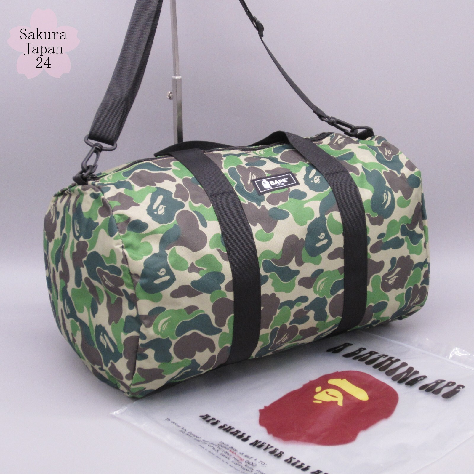 BAPE A Bathing Ape Duffle Bag Hand Bag Camo Green 2020 Spring Magazine Free Gift