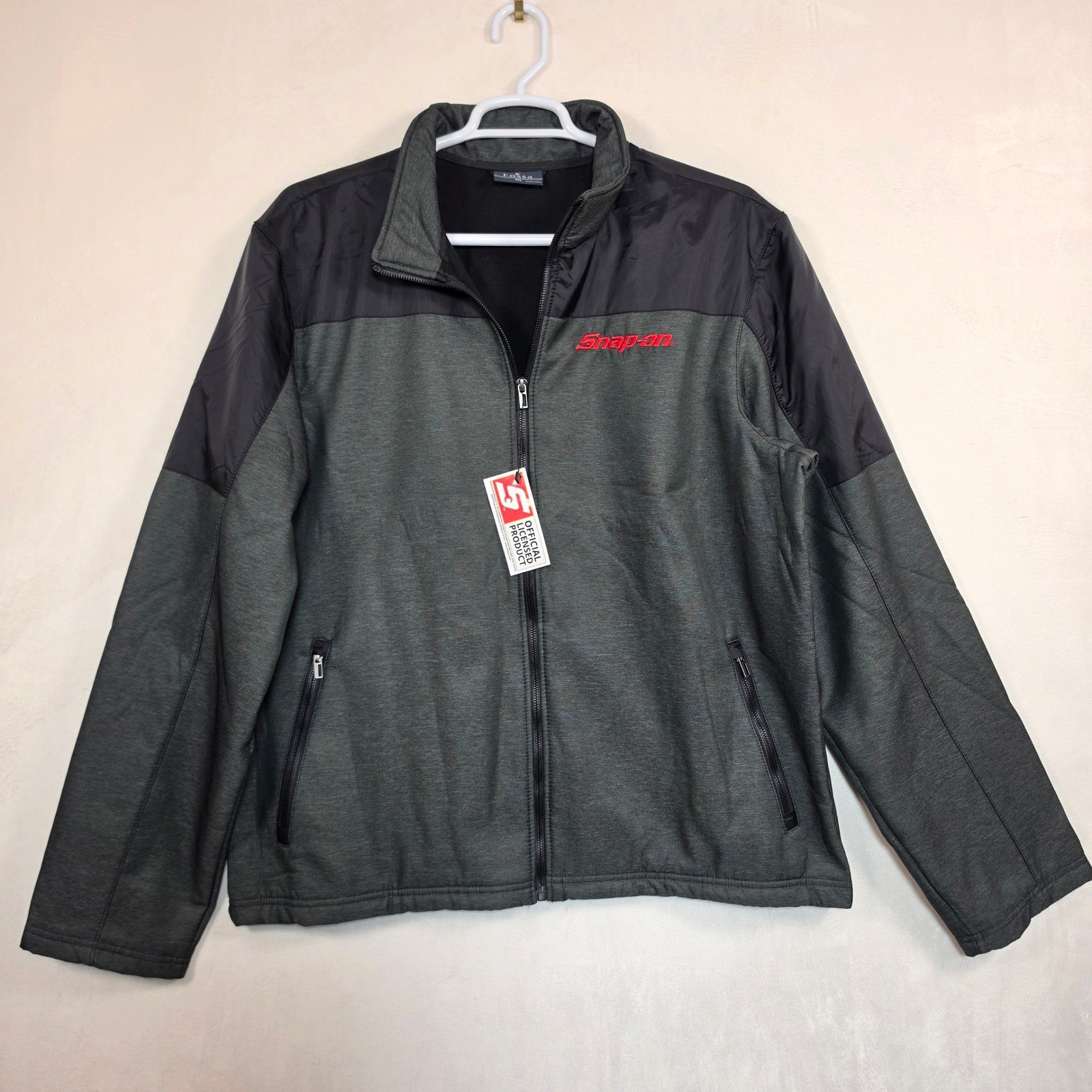 Snap-on Tools Fossa Jacket Mens 3XL Grey Black Full Zip Fleece Workwear Gorpcore