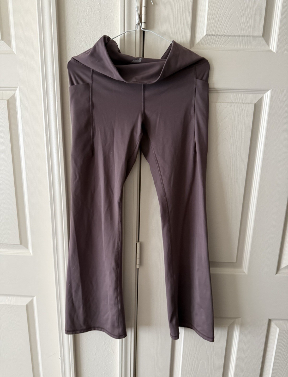 Avia womens activewear pants bootcut pull on purple solid athleisure size S