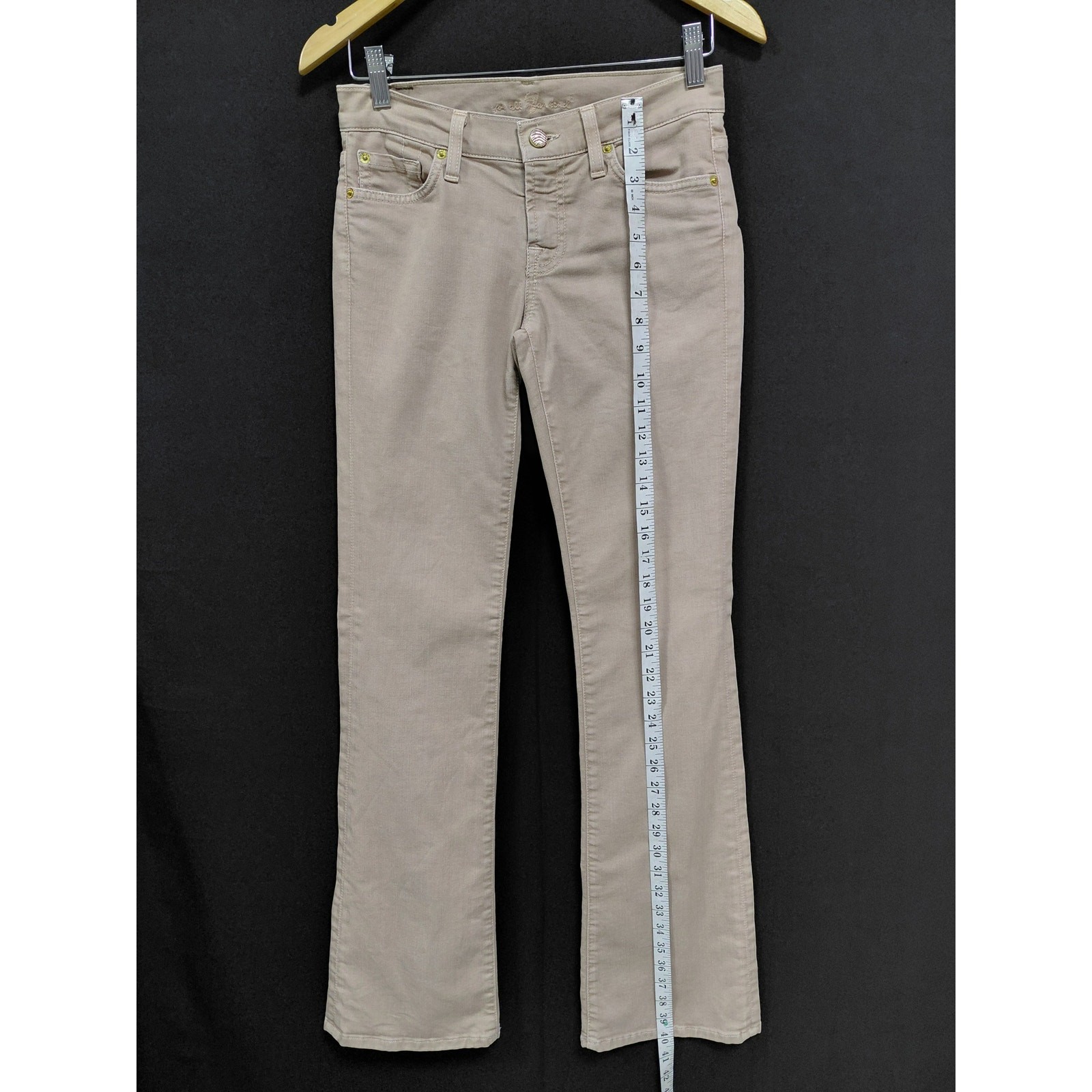 7 For All Mankind Bootcut Jeans Beige Mid (10-12 in) Regular Denim Women