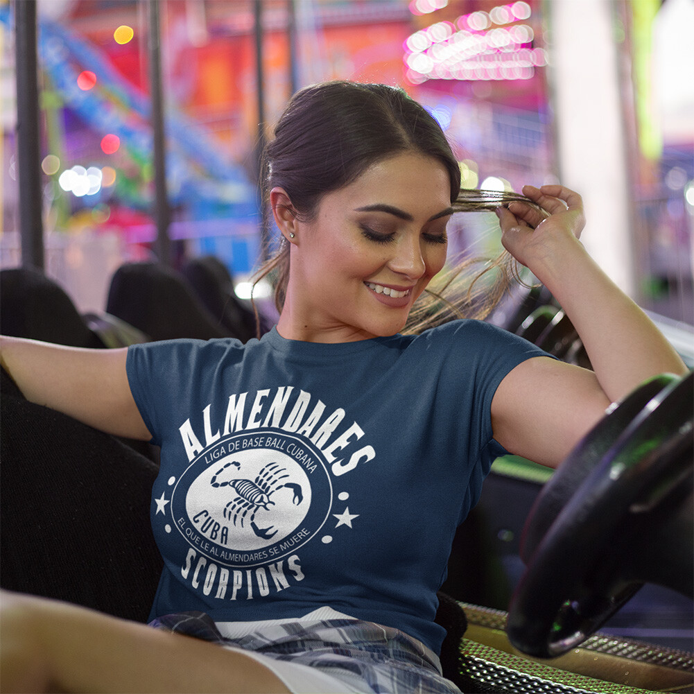 Short Sleeve ALMENDARES SCORPIONS Cuban Baseball Jersey CUBA T-Shirt 100% Cotton