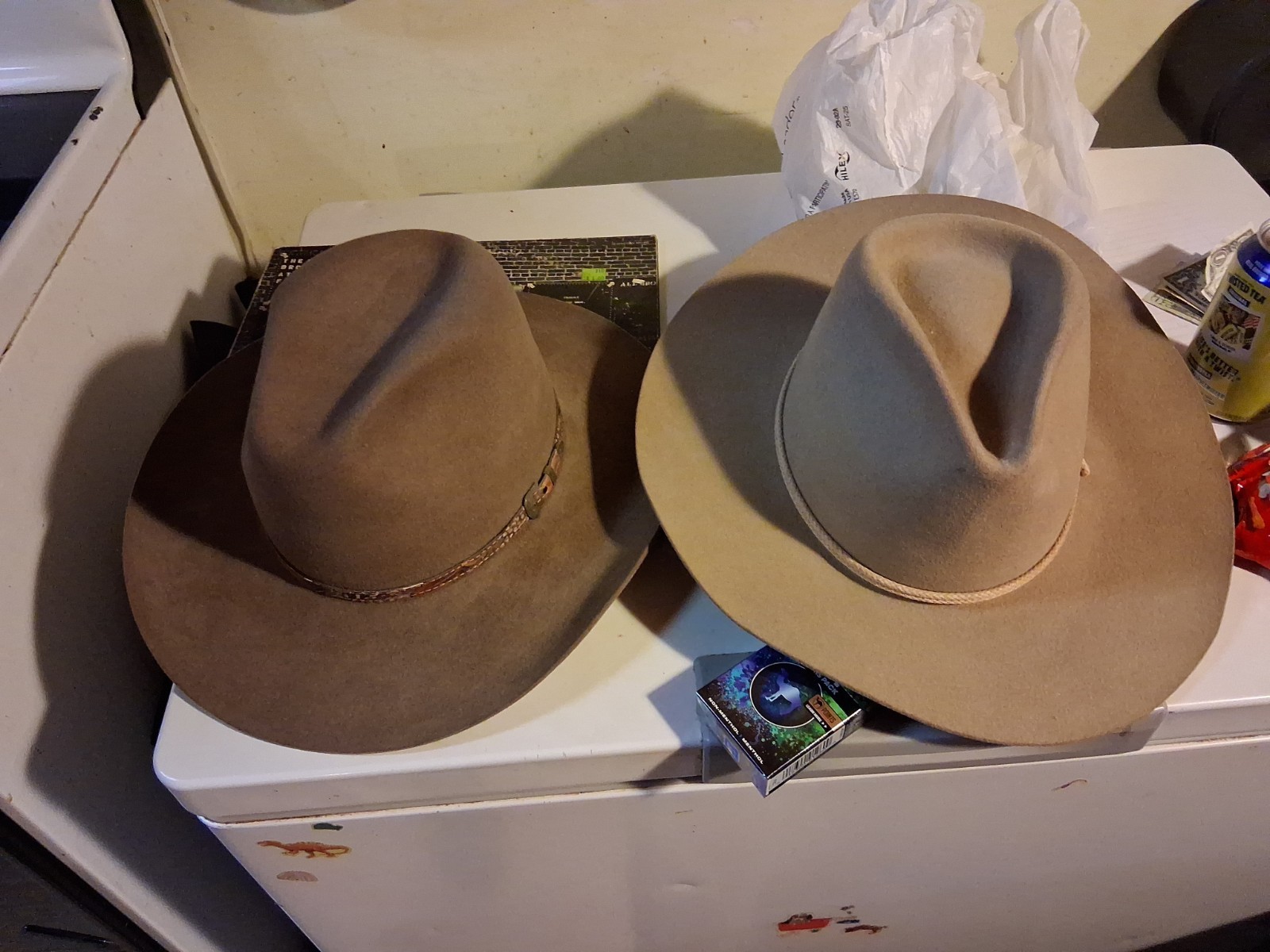 5x Beaver Brand And Eddy Bros Cowboy Hats 7 1/4