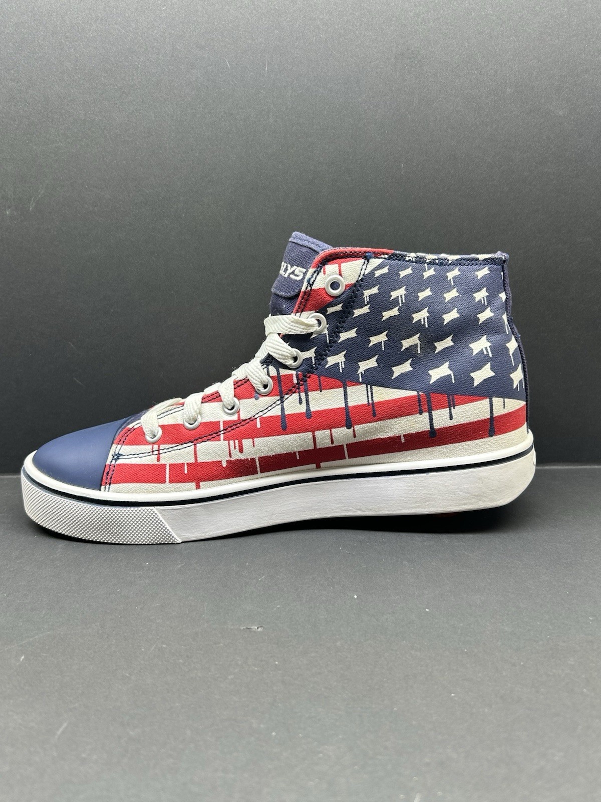 Heelys Hustle American Flag Drip Mens Size 9 With Hook And Covers Excellent