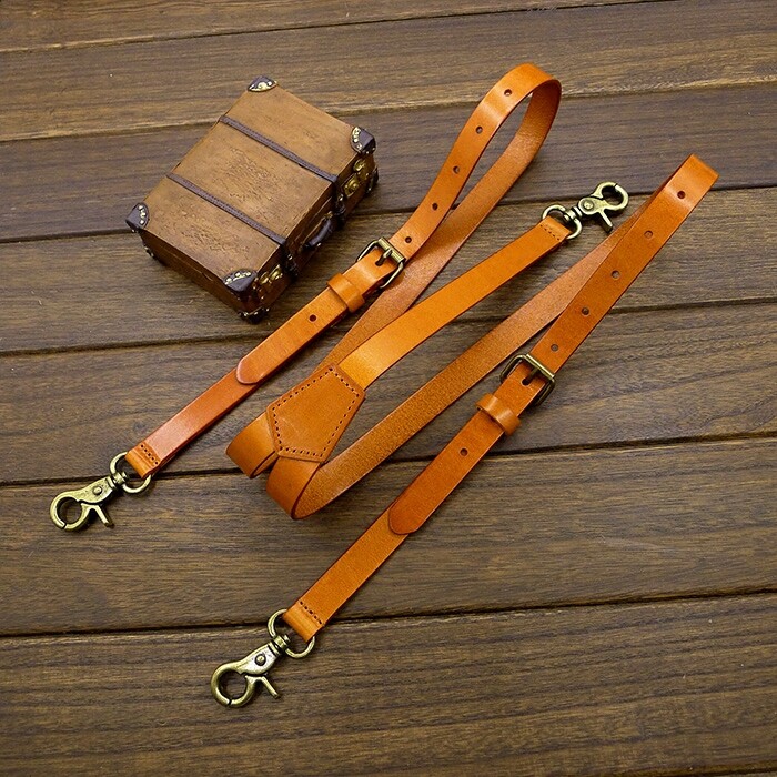 0.7″ Genuine Leather Belt Loop Suspender For Men Strap Jeans Y back Braces Hook