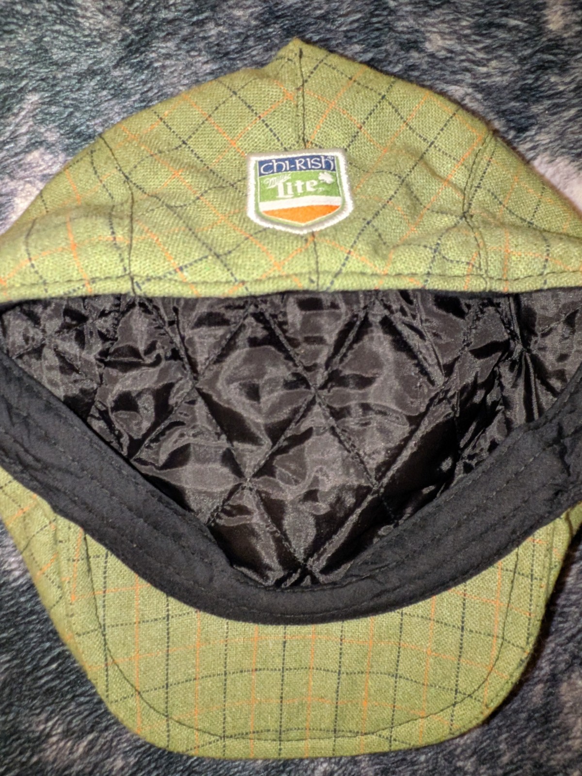 chi-Rish Lite Green Plaid Men’s Flat Cap Hat Cap, One Size