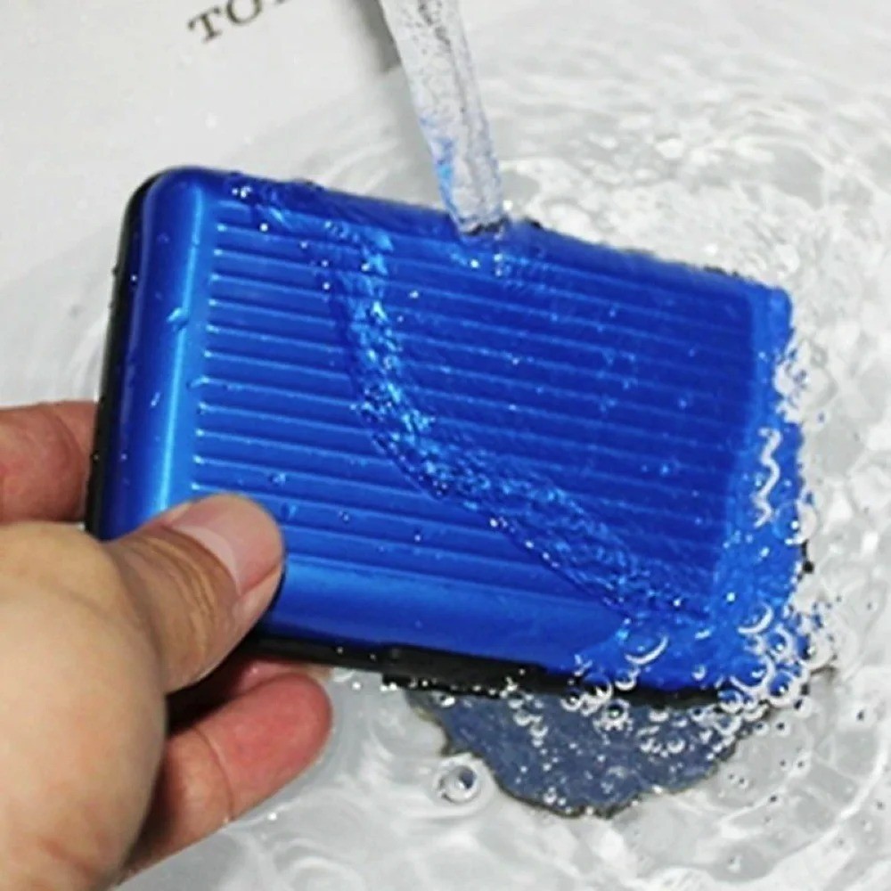 Pocket Waterproof Business ID Credit Card Wallet Holder Aluminum Metal RFID Case