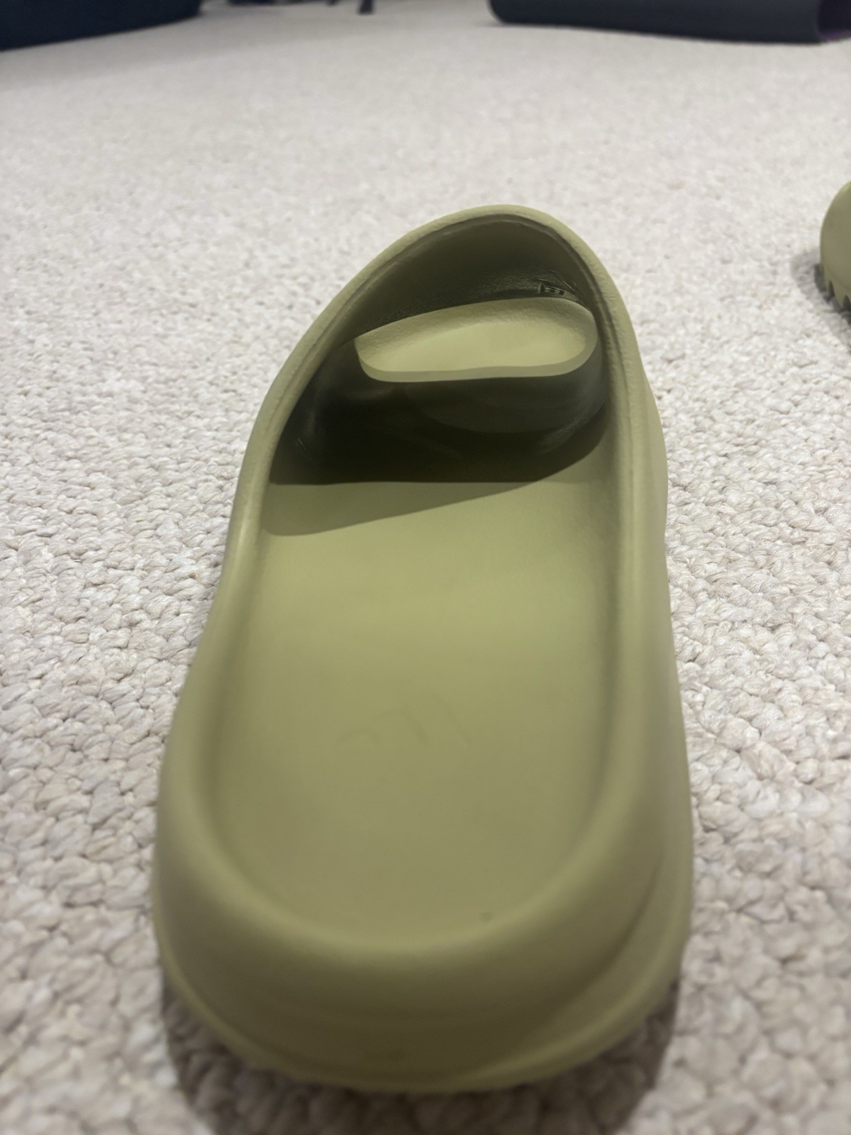 Green Solid Slide Sandal Open Toe Slip-On Unisex Adults Casual Footwear