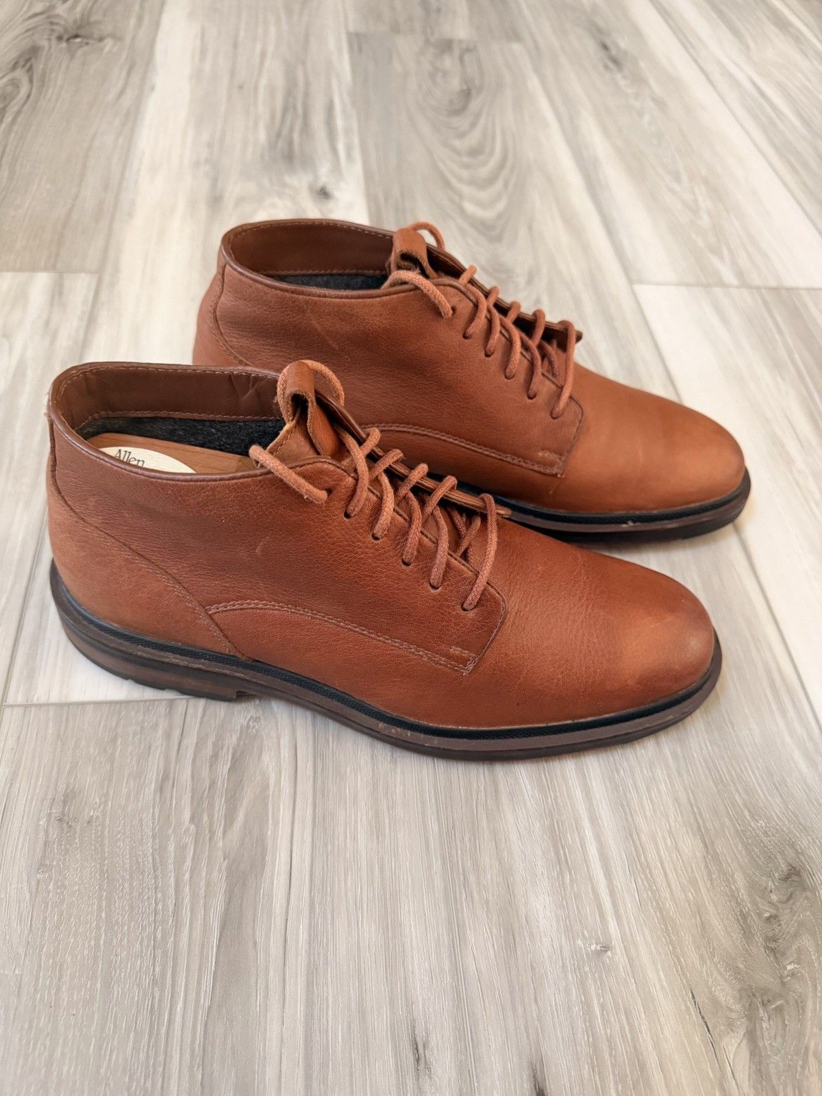 Cole Haan Men’s Brown Leather Chukka Ankle Boots Lace Up Round Toe US 7 M