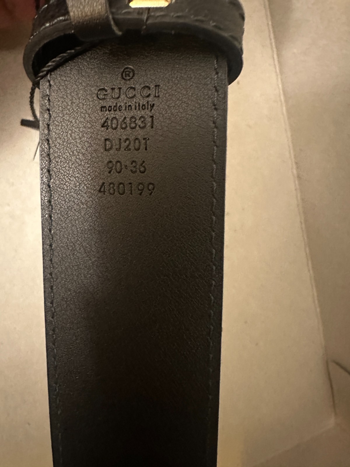 GG Marmont BlackGUCCl Leather Belt Gold Logo – Authentic