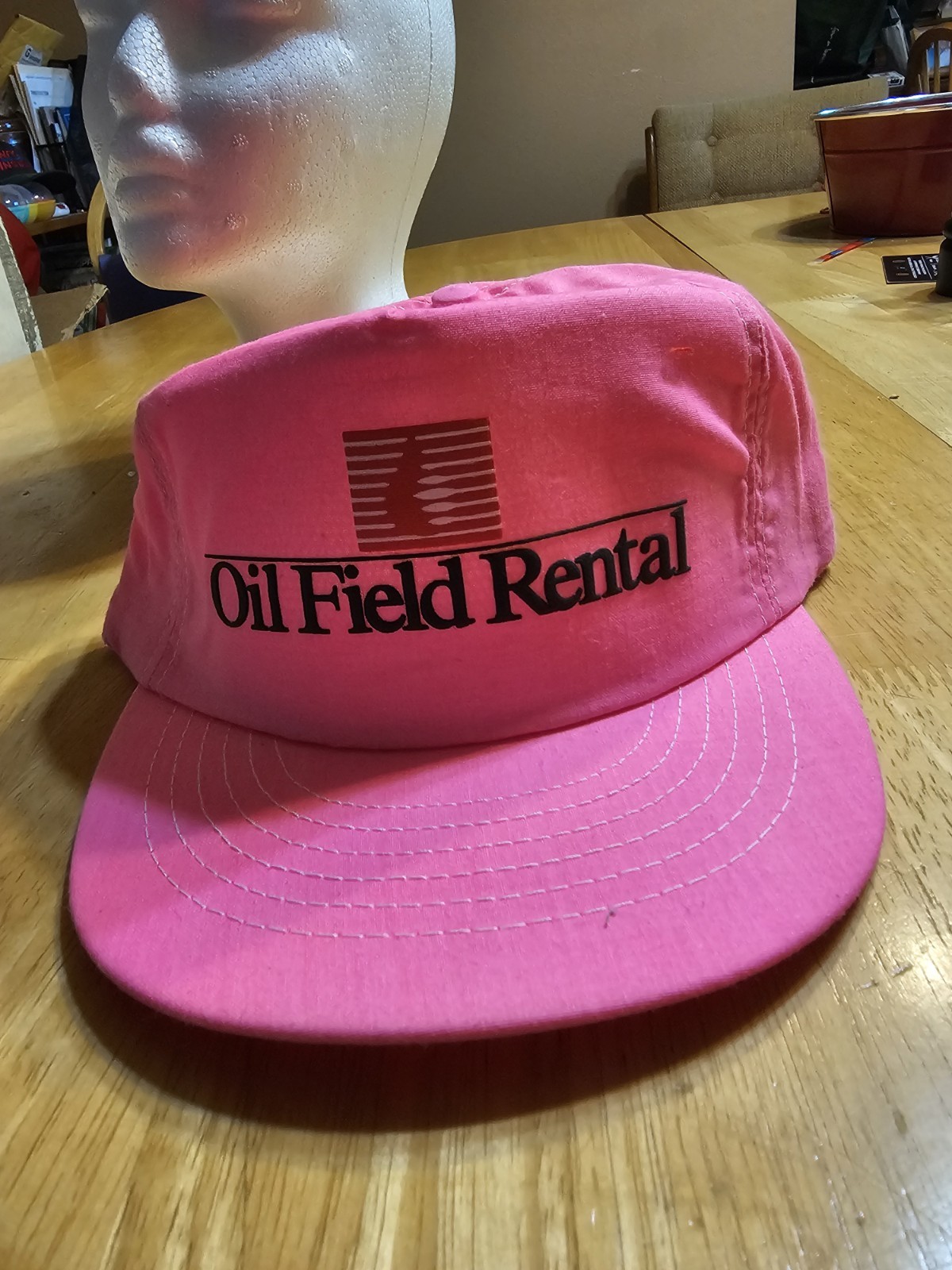 Pink Oil Field Rental Snapback Trucker Hat Cap, Adjustable, One Size