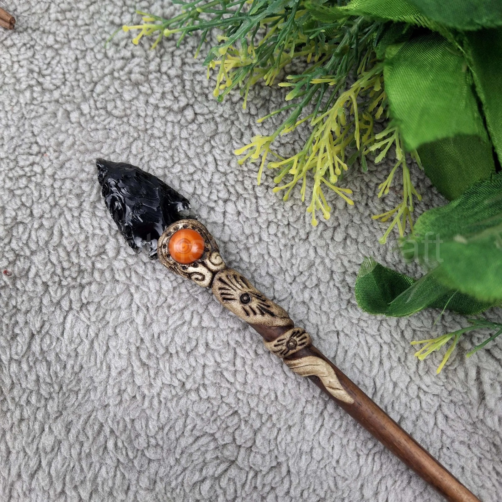 Opalite Arrowhead Hair Stick: Carved Crystal Healing Stone wholesale lot