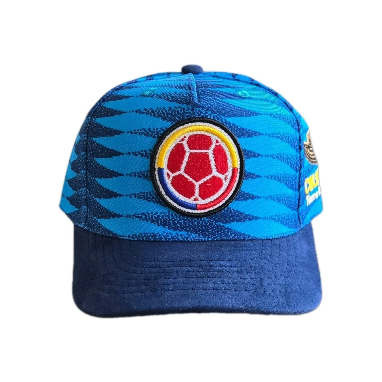 Royal Blue Colombia Tricolor Hat Snapback Adjustable Soccer Cap Colombia Futbol