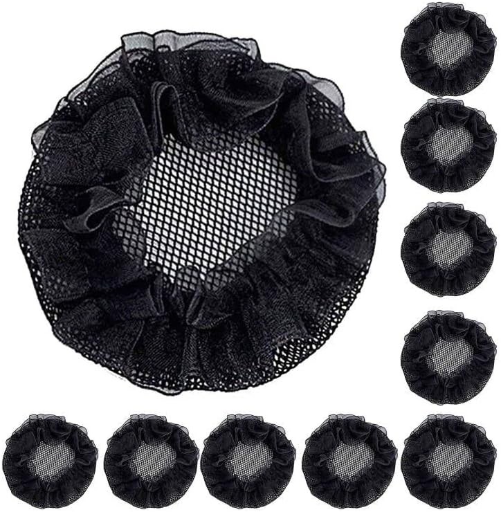 2 Pcs Elastic Hair Bun Net Women Invisible Ballet Bun Net