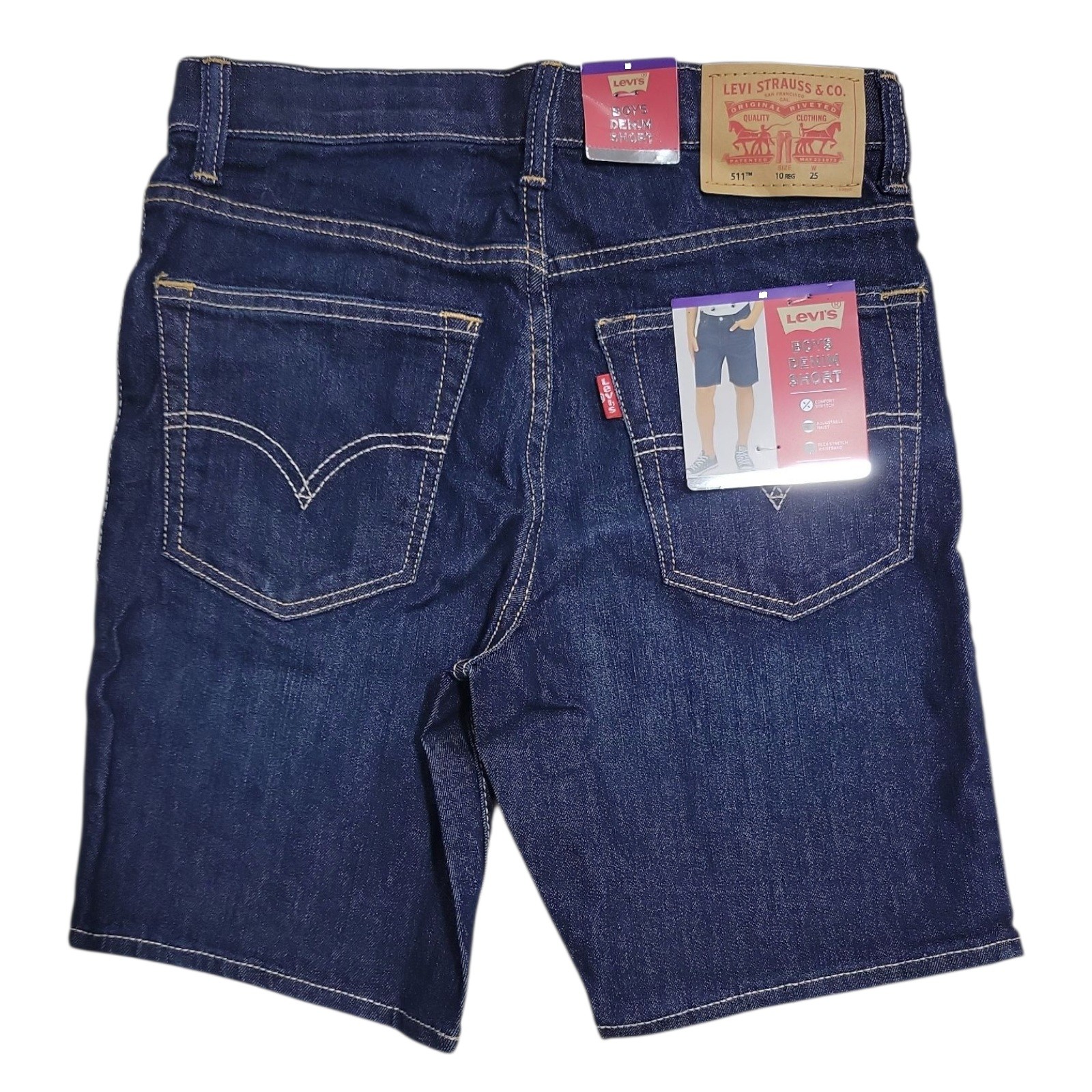 Levi’s Boys 511 Stretch Soft Flexible 5 Pockets Denim Slim Fit Short