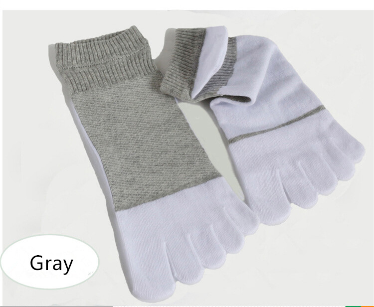 6 Pairs Five Finger Toe Sport Athletic Casual Solid Ankle Cotton Men Socks 7-11