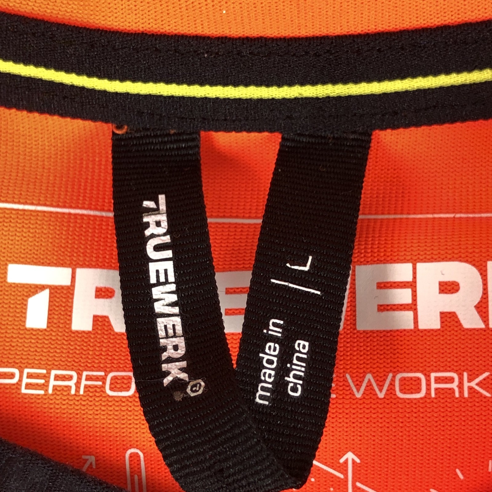 Truewerk T. 5 Werk Hoody Mens L Orange Performance Lightweight Workwear UV