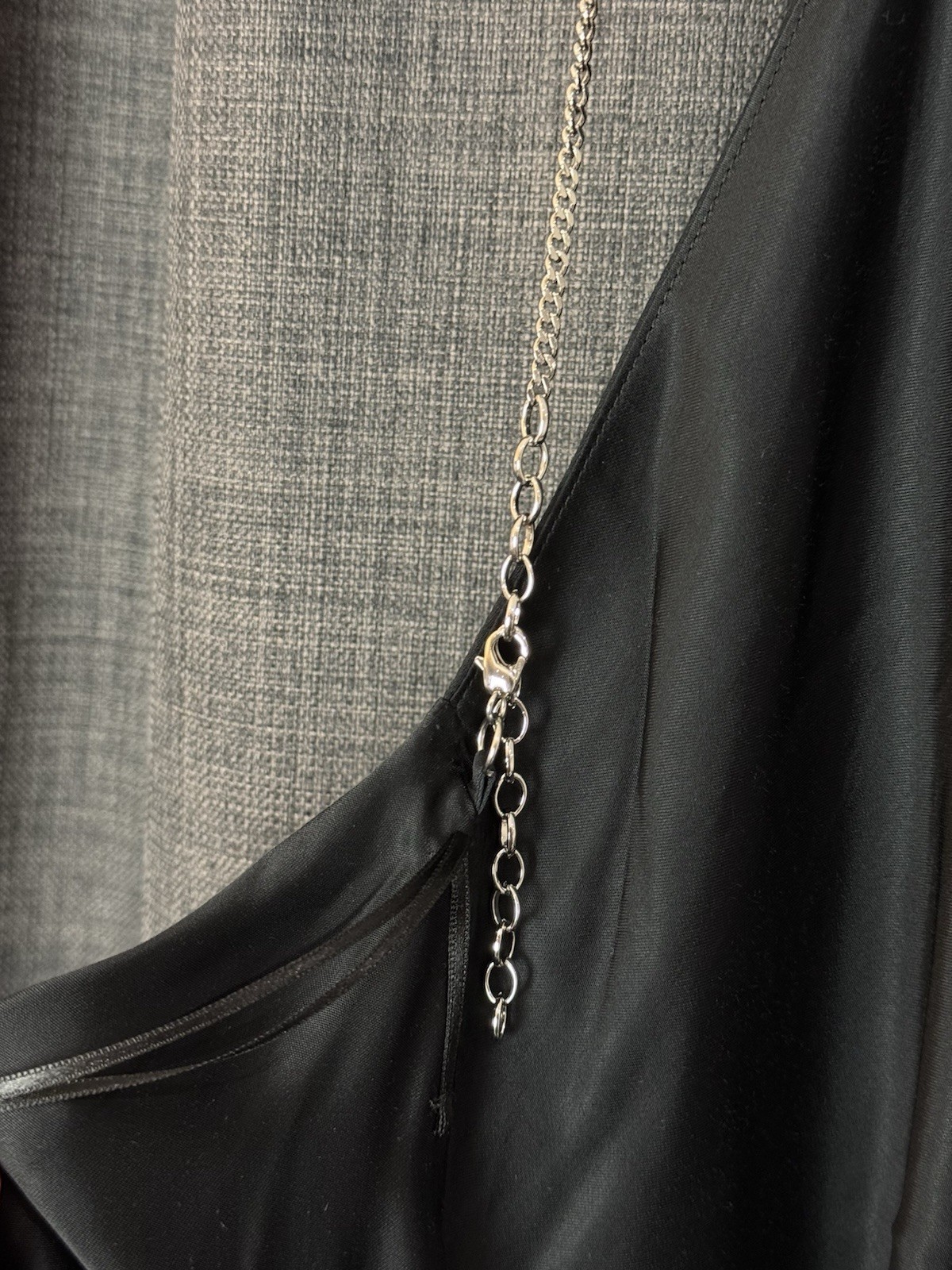 RRP£455! Diesel Black Slip Satin midi dress with Necklace / XS – UK 6 / BNWT