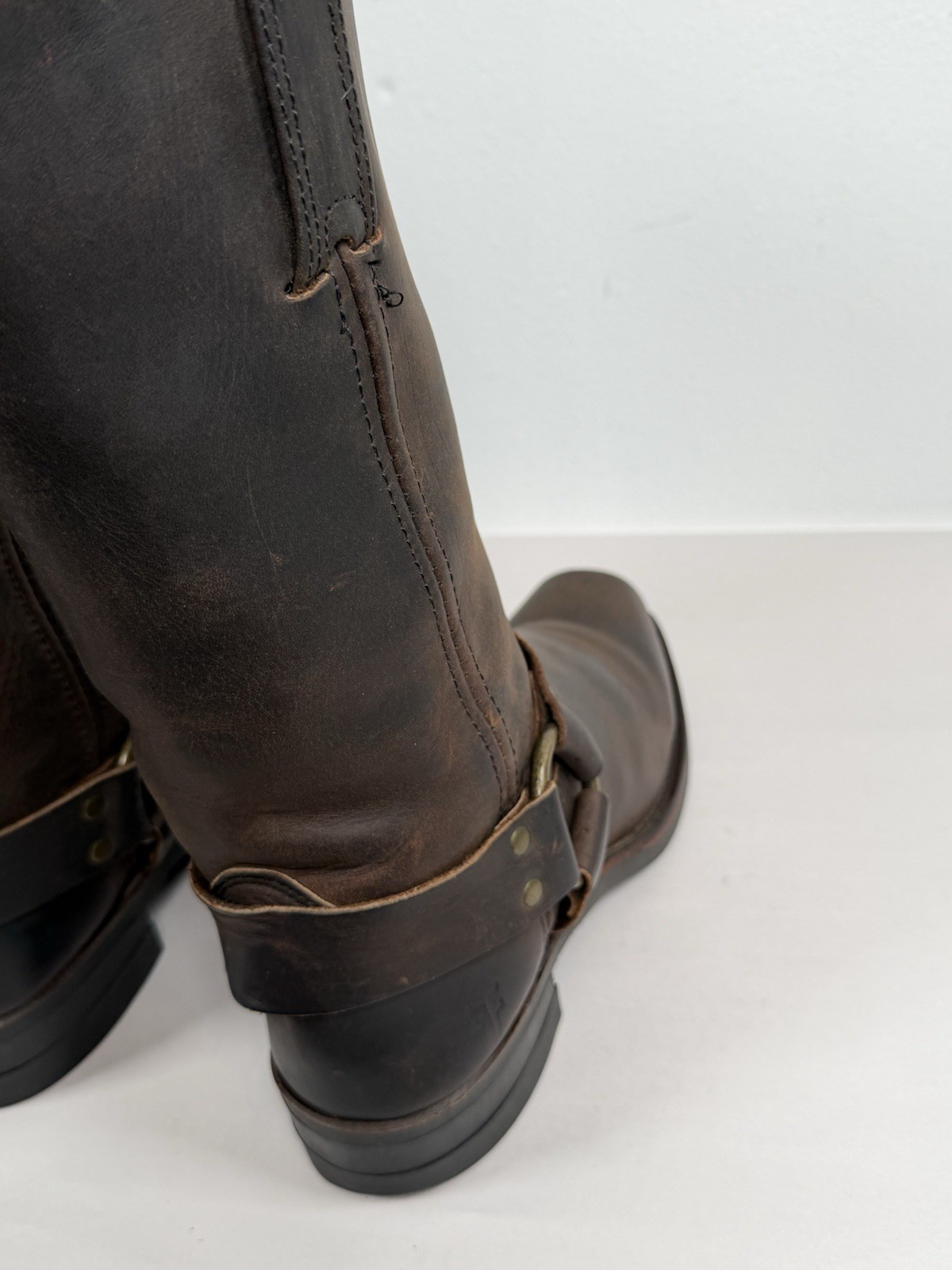 Frye Men’s 12R Harness Boots Size 8 M Brown Oil-tanned Leather 87350 Made In USA