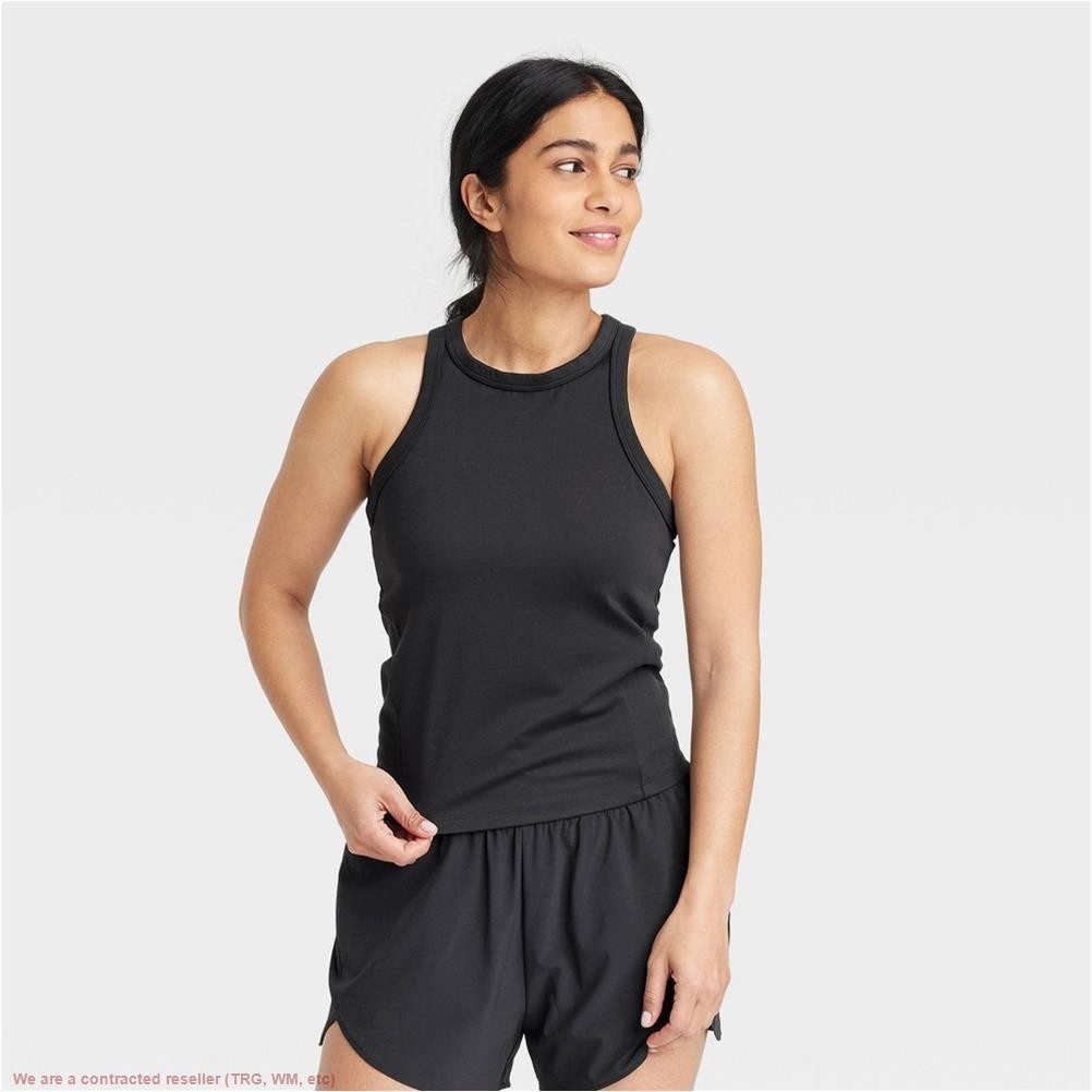 Women’s Highneck Racerback Tank Top – All In Motion Black M *SEE DEAL!!!*