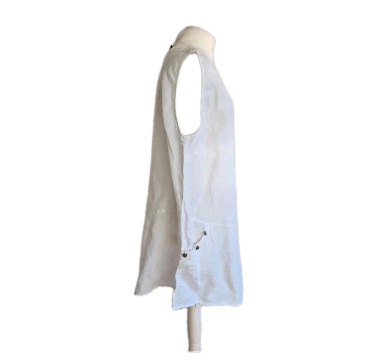 Kasbah Tunic Blouse Womens Size 3/UK 12 Linen Assymetric Oversized Lagenlook.
