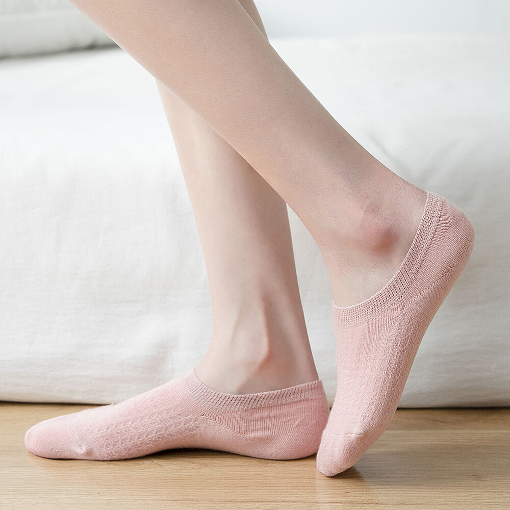 10 Pairs Women Invisible No Show Nonslip Loafer Low Cut Solid Cotton Socks 9-11