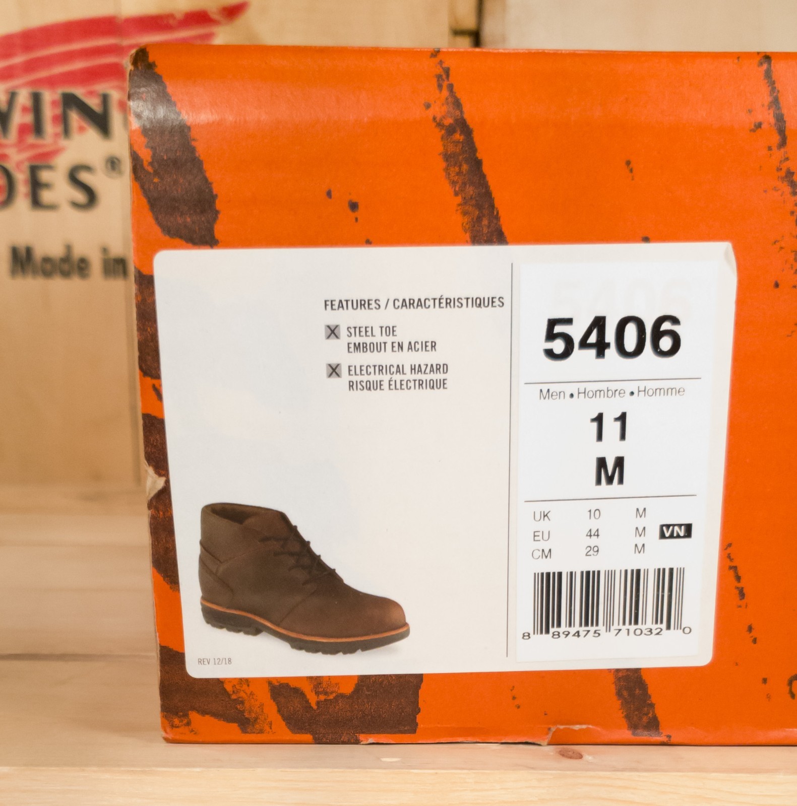 Worx 5406 Boots with Tuff Toe Size 11M (Steel Toe)