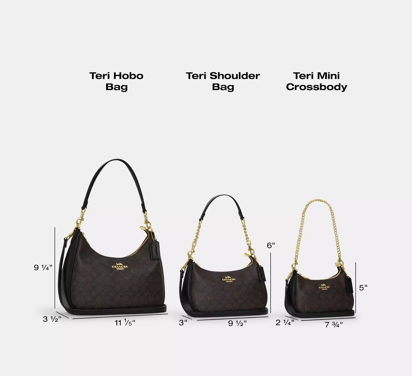COACH Teri Shoulder Bag In Signature Canvas Gold/Tan/Brown New Outlet