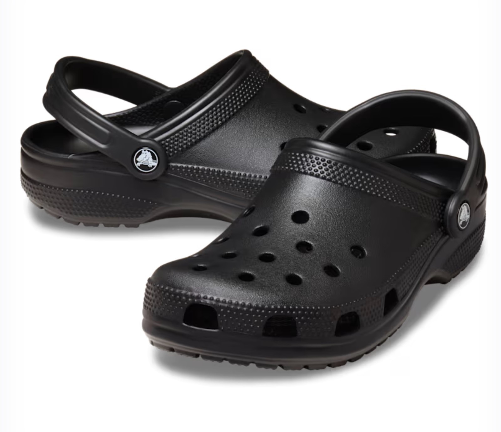 Black Croc Classic Clog Unisex Slip-On Shoes Ultra Light