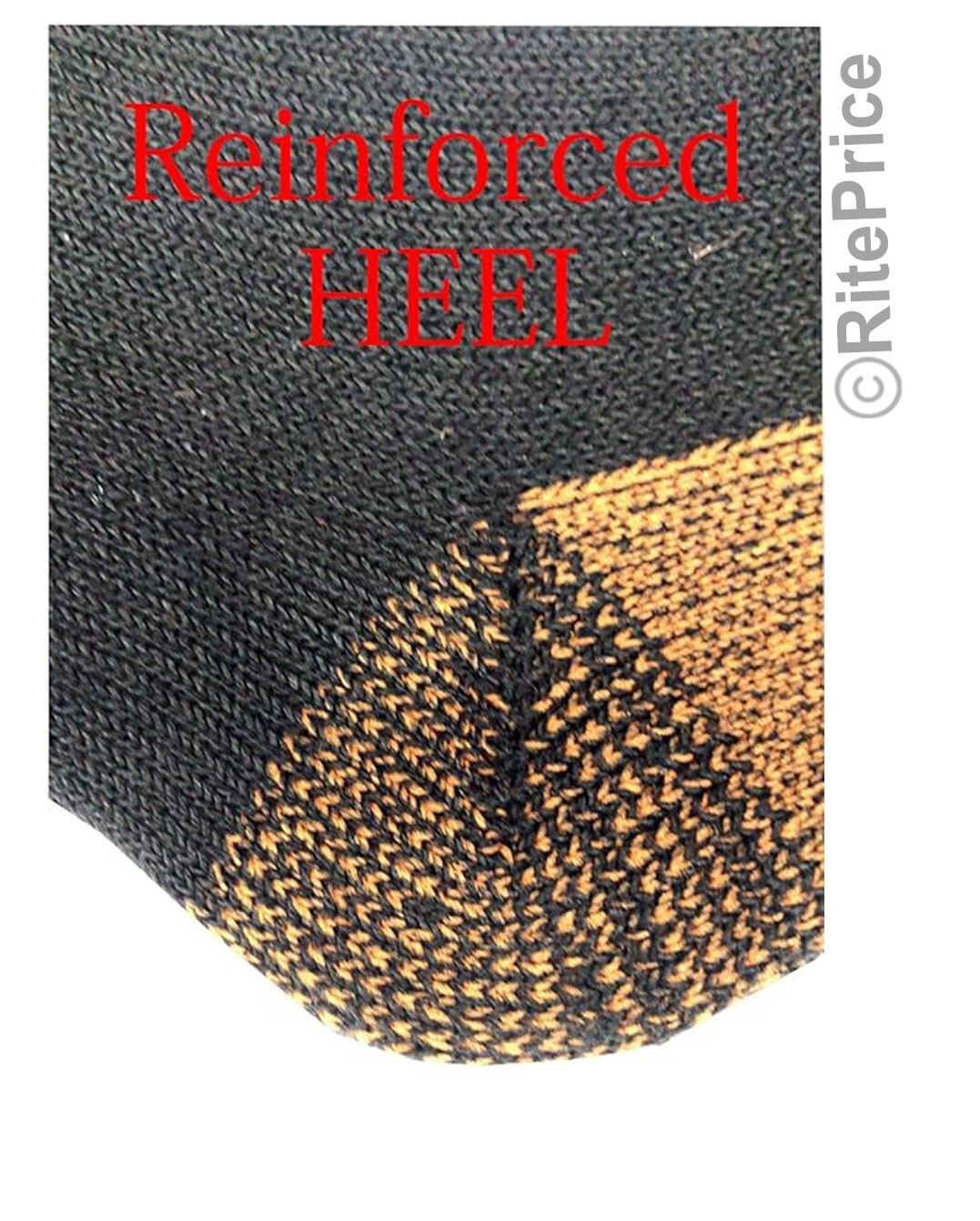 2 Pairs (2 Pack) Goldstar Heated Copper Socks Black Tog Rating 4.7 (Size: 9-15)