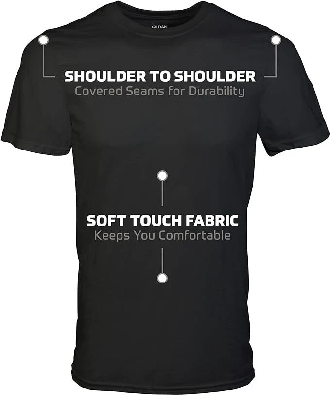 Gildan (6-pack) Black Solid Ultra Cotton Short Sleeve Blank Tee T-Shirt S-XL